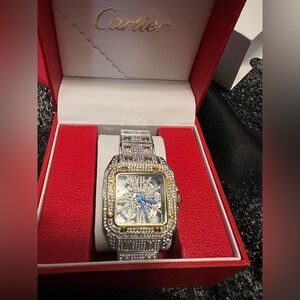 Cartier Silver and Gold Watch